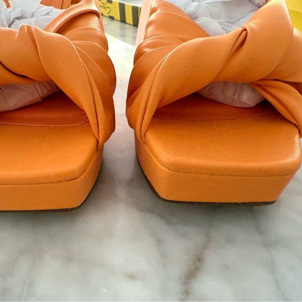 Circus by Sam Edelman Women's MARIANNA Block Heel Sandals in CREAMSICLE - Picture 12 of 14